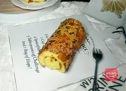 Illustration of how to make sea salt, chive and meat floss cake rolls 18