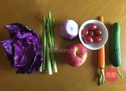 Illustration of how to make grilled quinoa rice with colorful fruits and vegetables 2