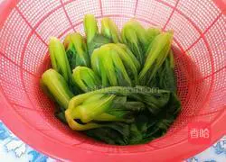 Illustrated recipe for dating with rape and tofu 2