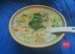 Vegetable Pork Liver Porridge Recipe Illustration 16