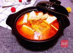 Illustration of how to make pork belly, spicy cabbage and tofu soup 11