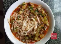 Illustration of how to make mutton noodles 15