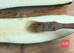 Illustration of how to make eggplant barbecue cake 2