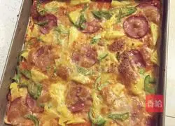 Illustration of how to make Hawaiian thin crust pizza 10