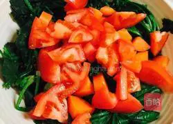 Spinach and Tofu Salad Illustration of how to do it 1