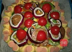 Pictures of making sausage pizza 9