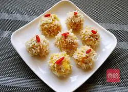 Illustration of how to make gold and silver pearl meatballs 6