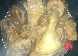 Illustration of the mushroom and pipa chicken drumstick (rice cooker) version 6