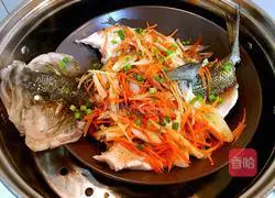 Illustration of home-style steamed seabass 5
