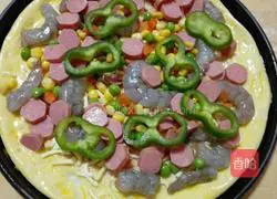 Illustration of how to make shrimp and ham pizza 9