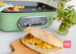 Illustration of making ciabatta sandwich 9