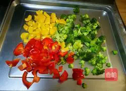 Illustration of how to make bacon and ham pizza 2