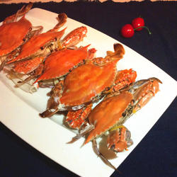 Steamed swimming crab