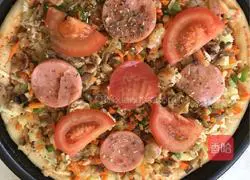 Illustration of how to make potato minced shrimp and beef pizza 11