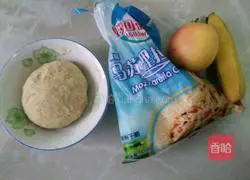 Illustration of how to make fruit sandwich pizza 2