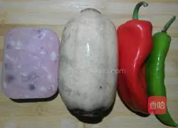 Assorted lotus root dices Illustration of how to do it 1