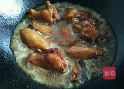 Red Illustration of braised chicken wings 8