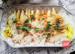Illustration of how to make garlic vermicelli and baby cabbage 7