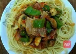 Illustration of how to make bacon pasta 6