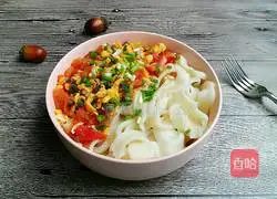 Illustration of how to make braised noodles with beans, tomatoes and eggs 16