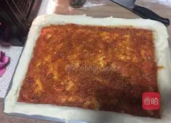 Illustration of how to make bacon pizza 4