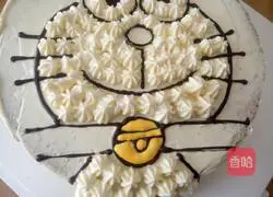 Illustration of how to make Doraemon birthday cake 13