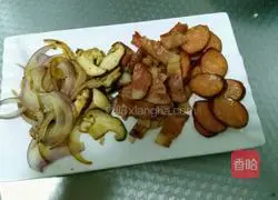 Illustration of how to make homemade bacon pizza 8