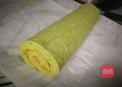 Matcha Mango Cake Roll Recipe Illustration 14