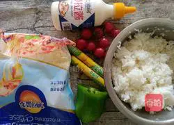 Super simple love ❤ rice Illustration of how to make pizza 1