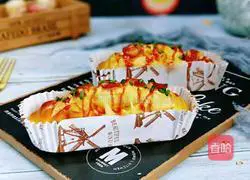 The chive cheese bread is soft and crispy Illustration of how to make incense 5