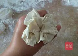 Illustration of making siu mai with kimchi and pork stuffing 5