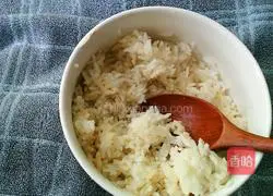 Illustration of bacon cheese baked rice 3