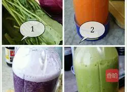 Illustration of how to make colorful vegetable noodles 1