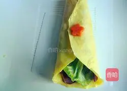 Illustration of how to make bacon and egg pancakes 11