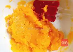 Illustration of how to make the ancient cake filled with sweet bean yogurt flavored custard sauce 5