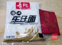 Illustration of how to make Hong Kong style noodles 1