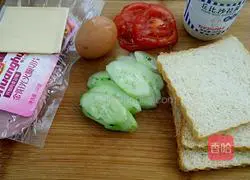  Illustration of making toast sandwich 1
