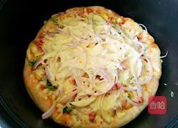 Illustration of how to make rice cooker pizza 11