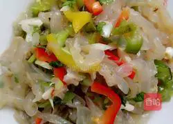 Illustration of how to mix jellyfish skin with colored pepper 5 