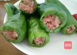 Illustration of how to make fried and stuffed green peppers 7