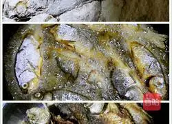 Illustration of how to cook small fish with large iron pot stickers and pancakes 2