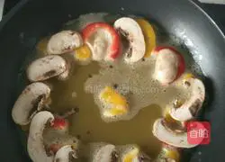 Illustration of how to make egg and vegetable low-fat pizza 1