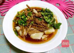 Illustration of how to make noodles with cured meat and meat 9