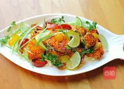 Illustration of how to fry salmon 11