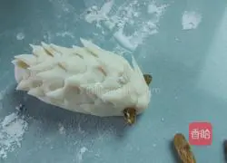 Illustration of how to make sesame candy hedgehog buns 15