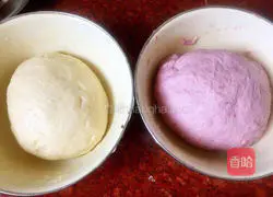 Illustration of how to make two-color butter bread 5