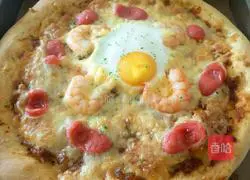 meaning Illustration of how to make pizza with noodles and eggs 13