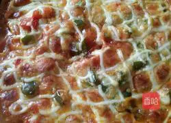 Illustration of how to make bacon pizza 15