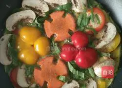 Illustration of how to make egg and vegetable low-fat pizza 4