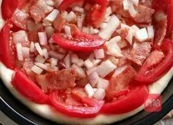 Illustration of how to make bacon pizza 2